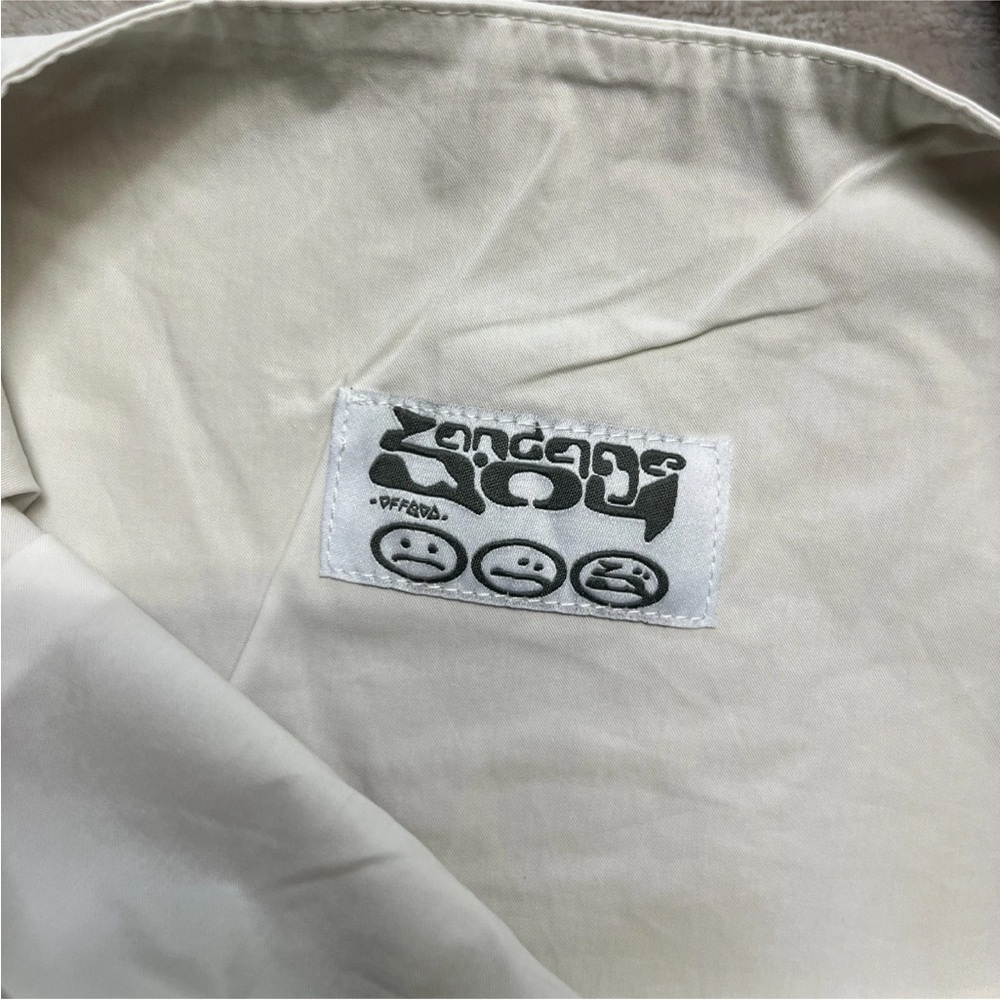 Bandage Boy by OFFgod Unisex Leather Tote Bag Off White New - Picture 4 of 7